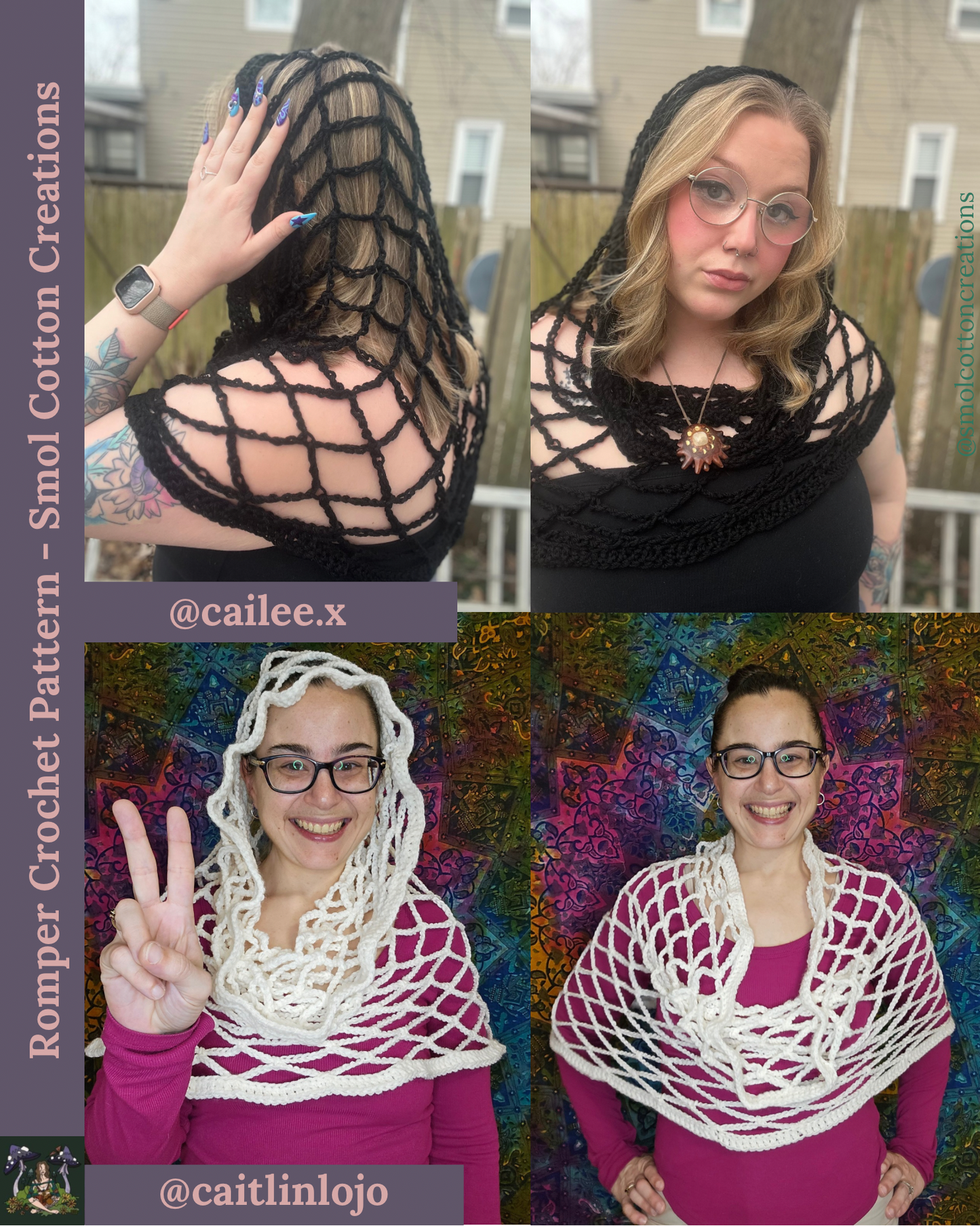 Fishnet Snood - DIY Crochet Festival Hood PDF Pattern