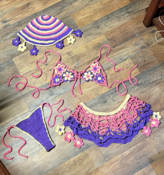 Crochet Flower 4P (XS/SM)