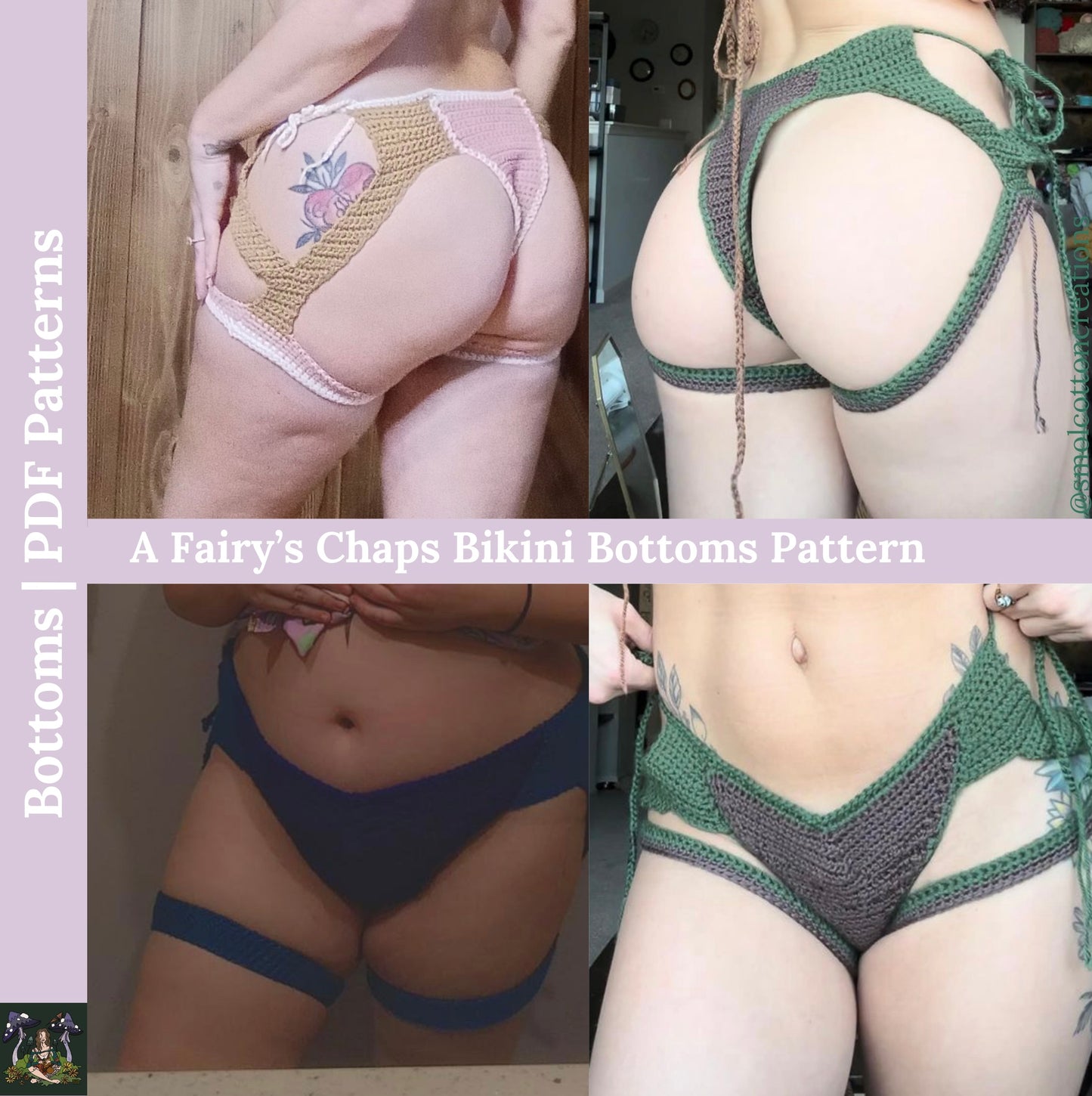 A Fairy’s Chaps (Sophia’s Fit) - DIY Crochet Festival Bikini Bottoms & Chaps/Garters PDF Pattern