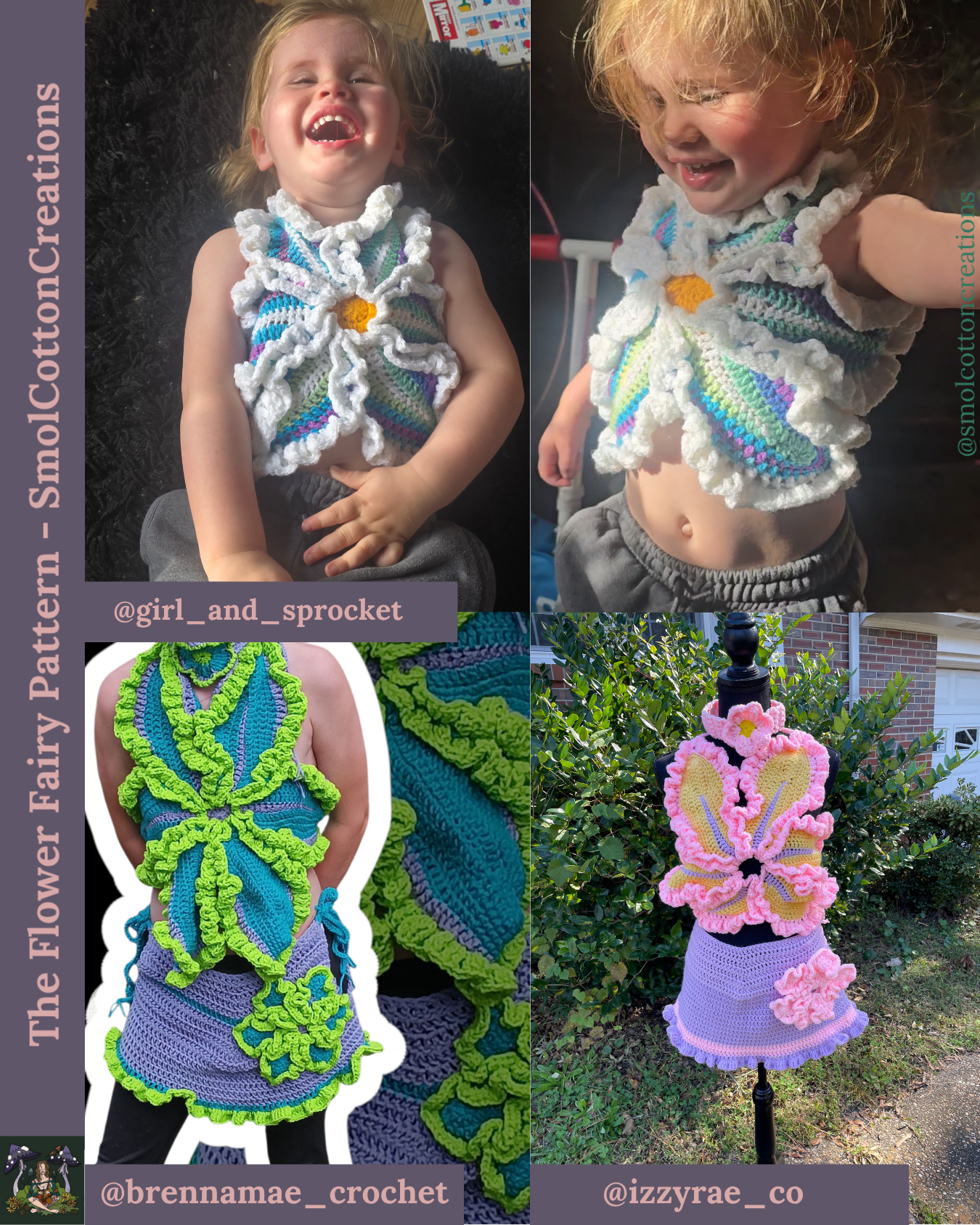 The Flower Fairy Top - DIY Crochet Festival Top PDF Pattern