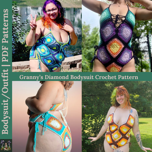 Granny’s Diamond Bodysuit - DIY Crochet Festival Outfit PDF Pattern