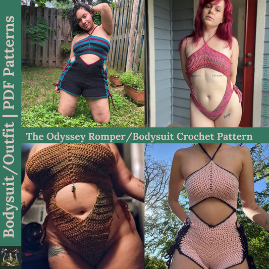 The Odyssey Bodysuit/Romper - DIY Crochet Festival Outfit PDF Pattern