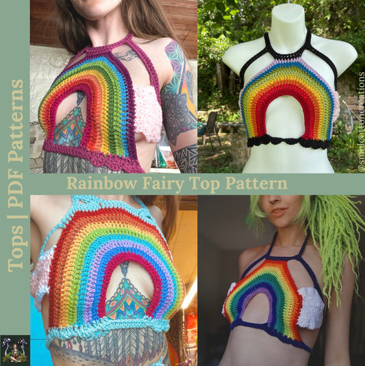 Rainbow Fairy Top - DIY Crochet Festival Top PDF Pattern