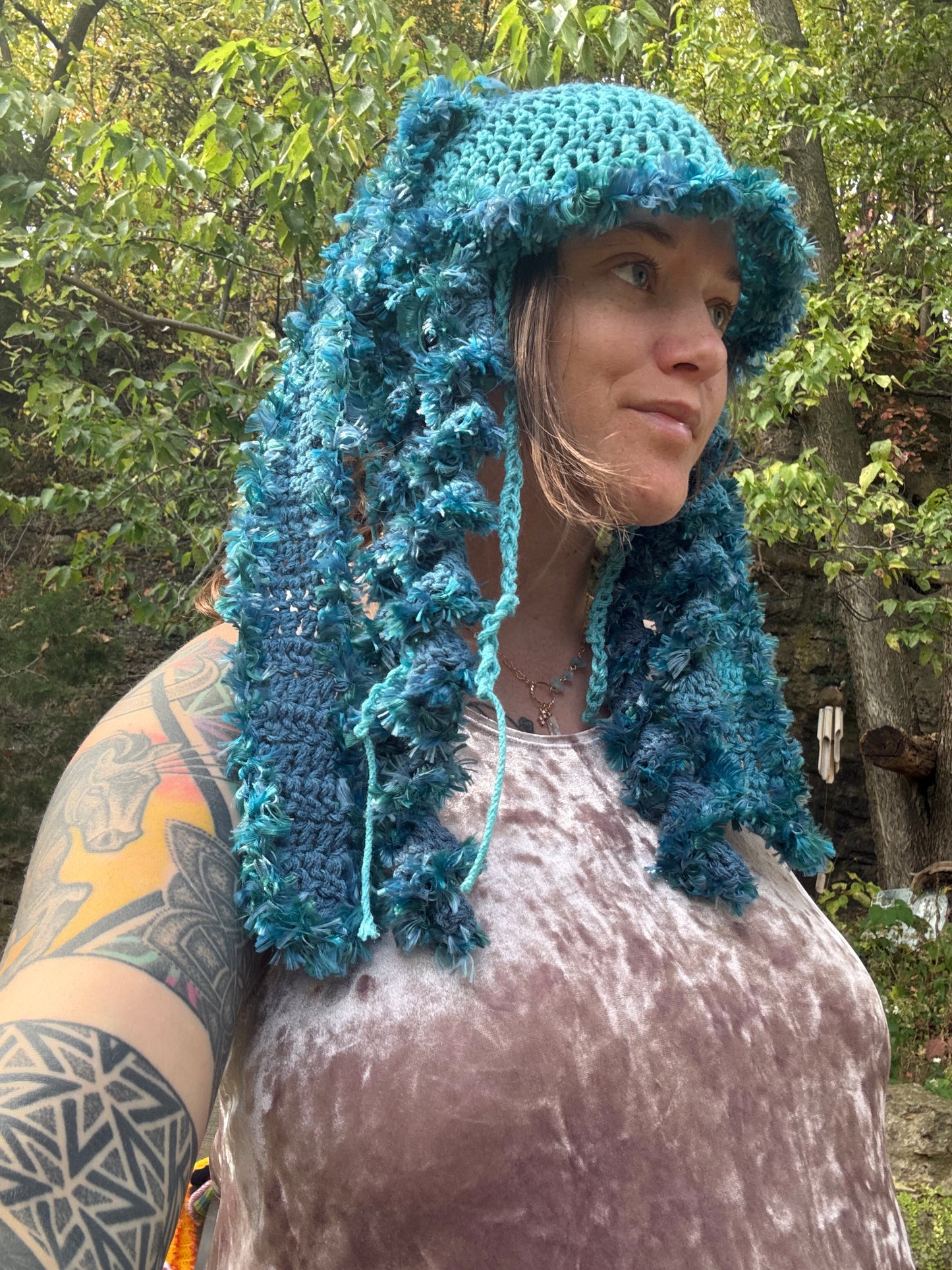 Blue Jelly Rabbit Bucket Hat