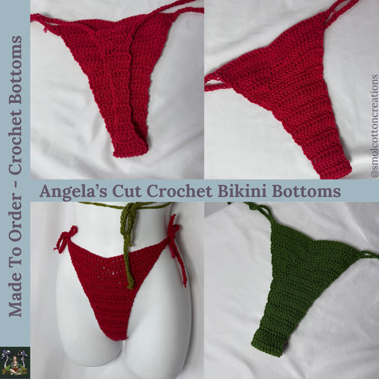 MTO Bikini Bottoms - Handmade Crochet Ravewear Festival Swimwear