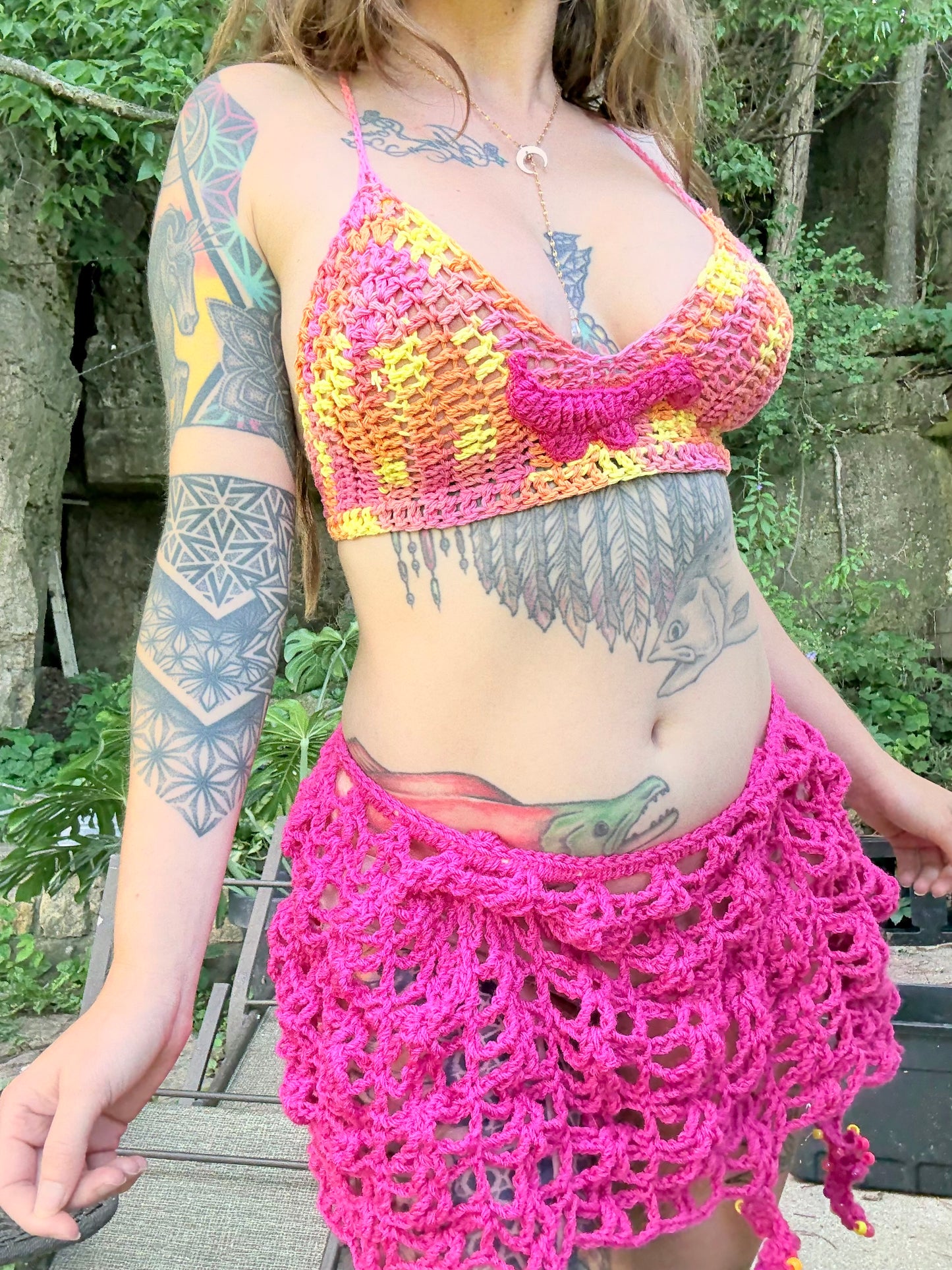 Beaded Dino Barbie 2P (sm/med)