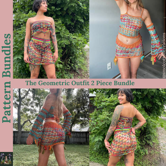 The Geometric Outfit - DIY Crochet Festival 2 Piece Outfit PDF Pattern