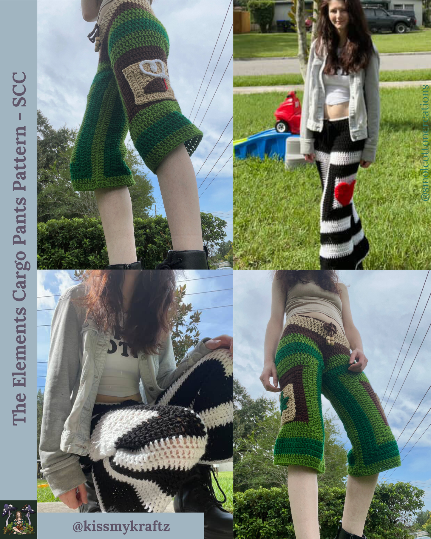 The Elements Cargo Pants - DIY Crochet Festival Pants PDF Pattern