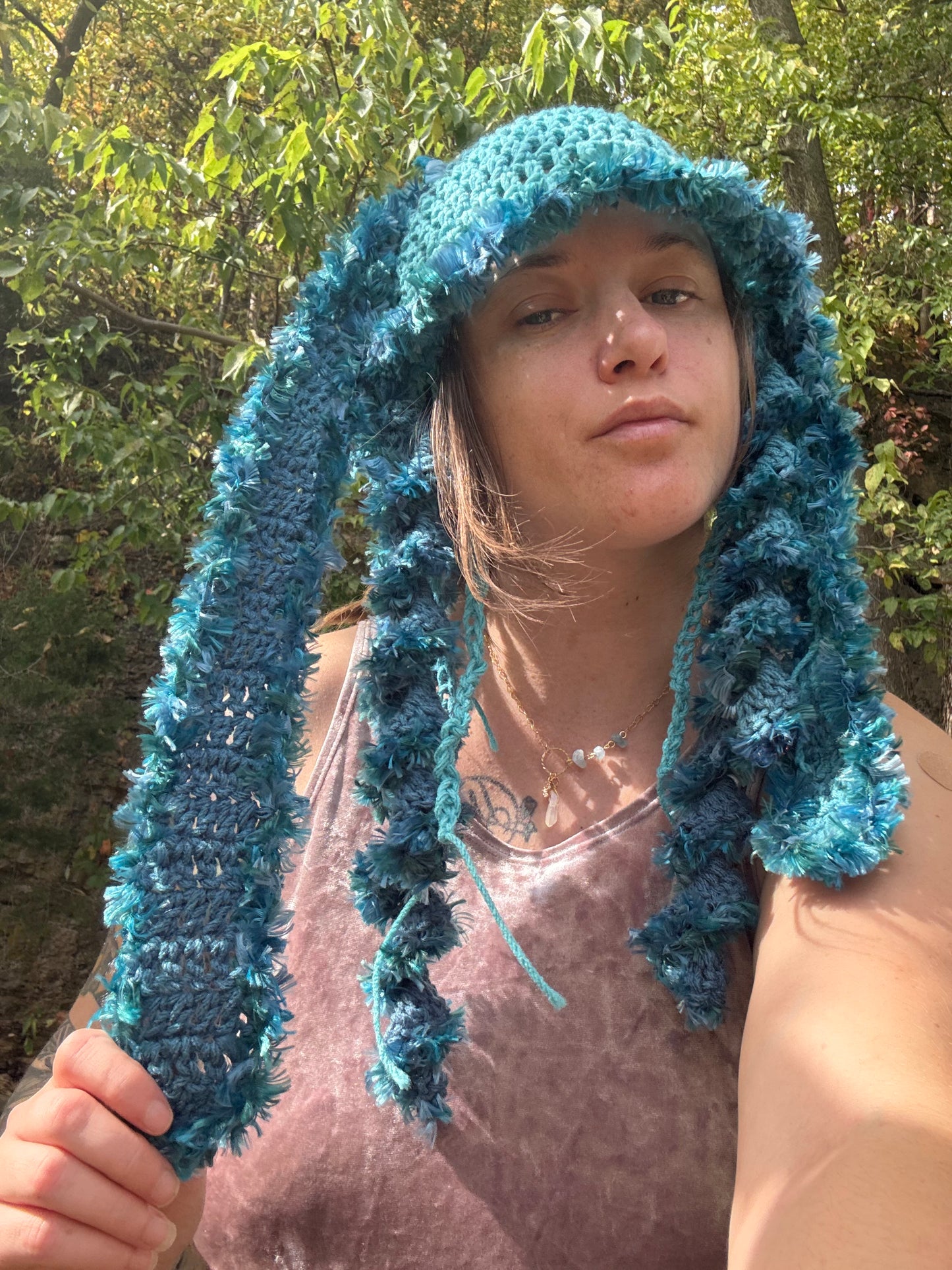 Blue Jelly Rabbit Bucket Hat