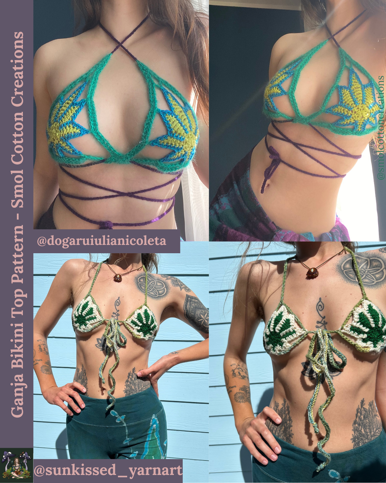Ganja Bikini - DIY Crochet Festival Top PDF Pattern