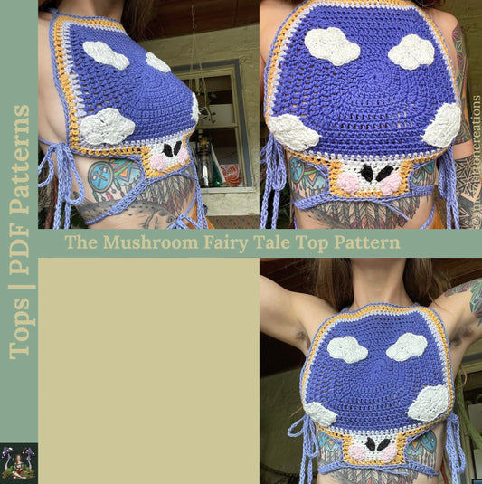 Mushroom Fairy Tale Top - DIY Crochet Festival Top PDF Pattern
