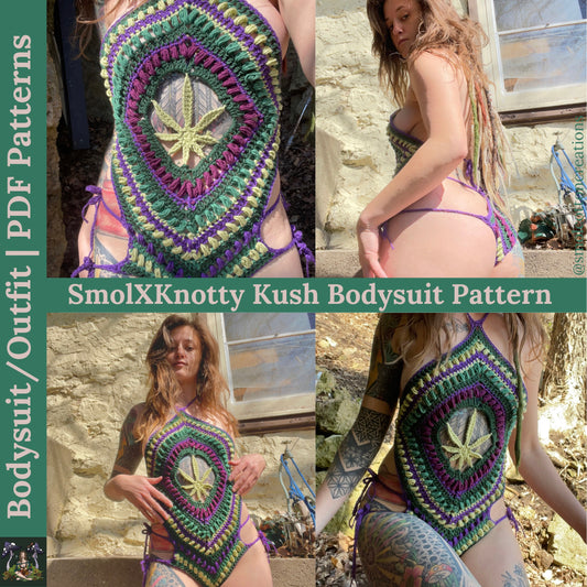 SMOLXKNOTTY Kush Bodysuit - DIY Crochet Festival Bodysuit/Swimsuit PDF Pattern