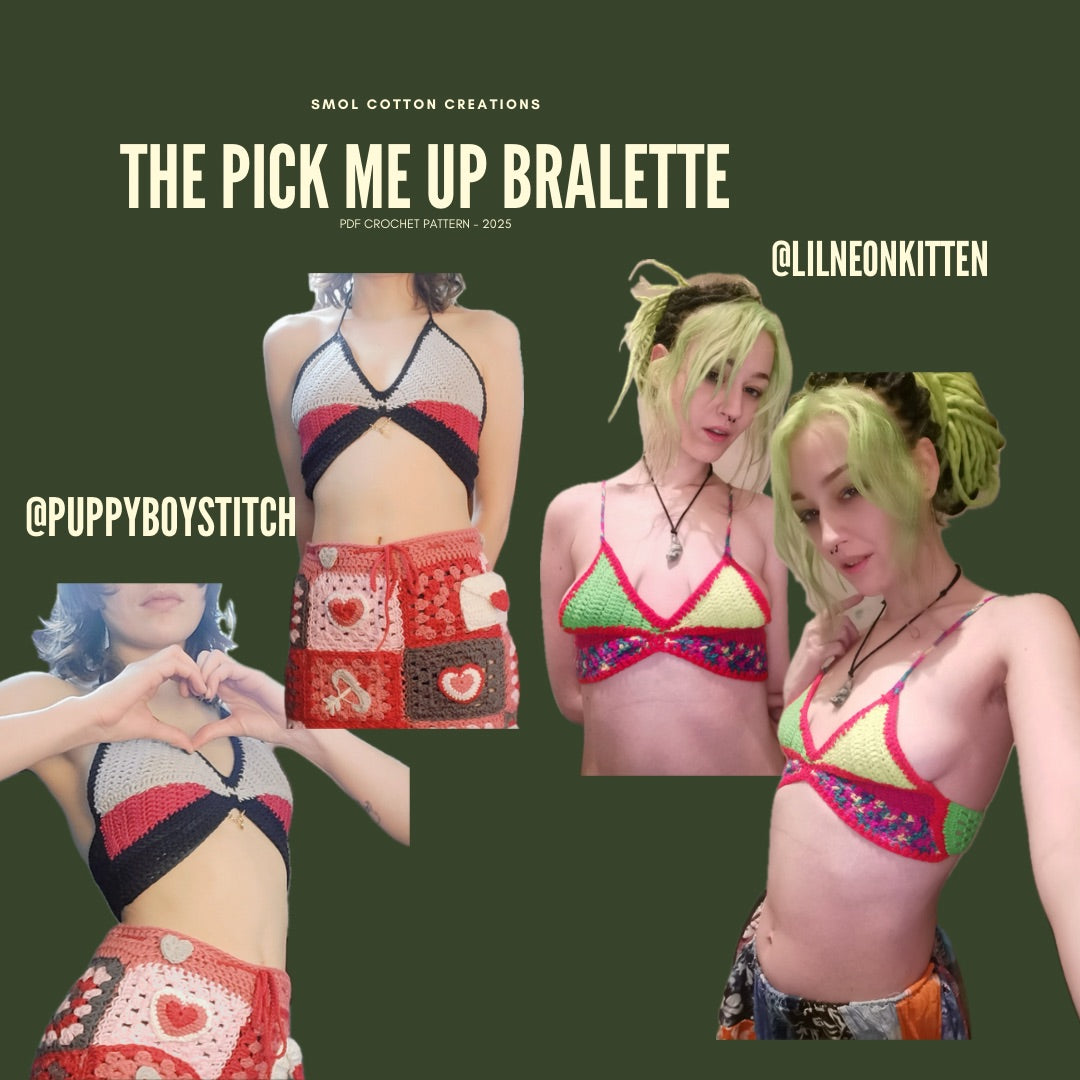 The Pick Me Up Bralette - DIY Crochet Festival Top PDF Pattern