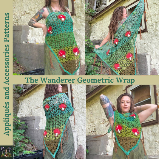 The Geometric Wrap - DIY Crochet Festival Wrap PDF Pattern (includes 9 applique tutorial videos!)
