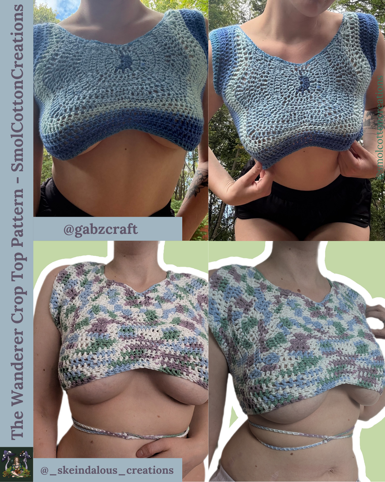 The Wanderer Crop Top - DIY Crochet Festival Top PDF Pattern