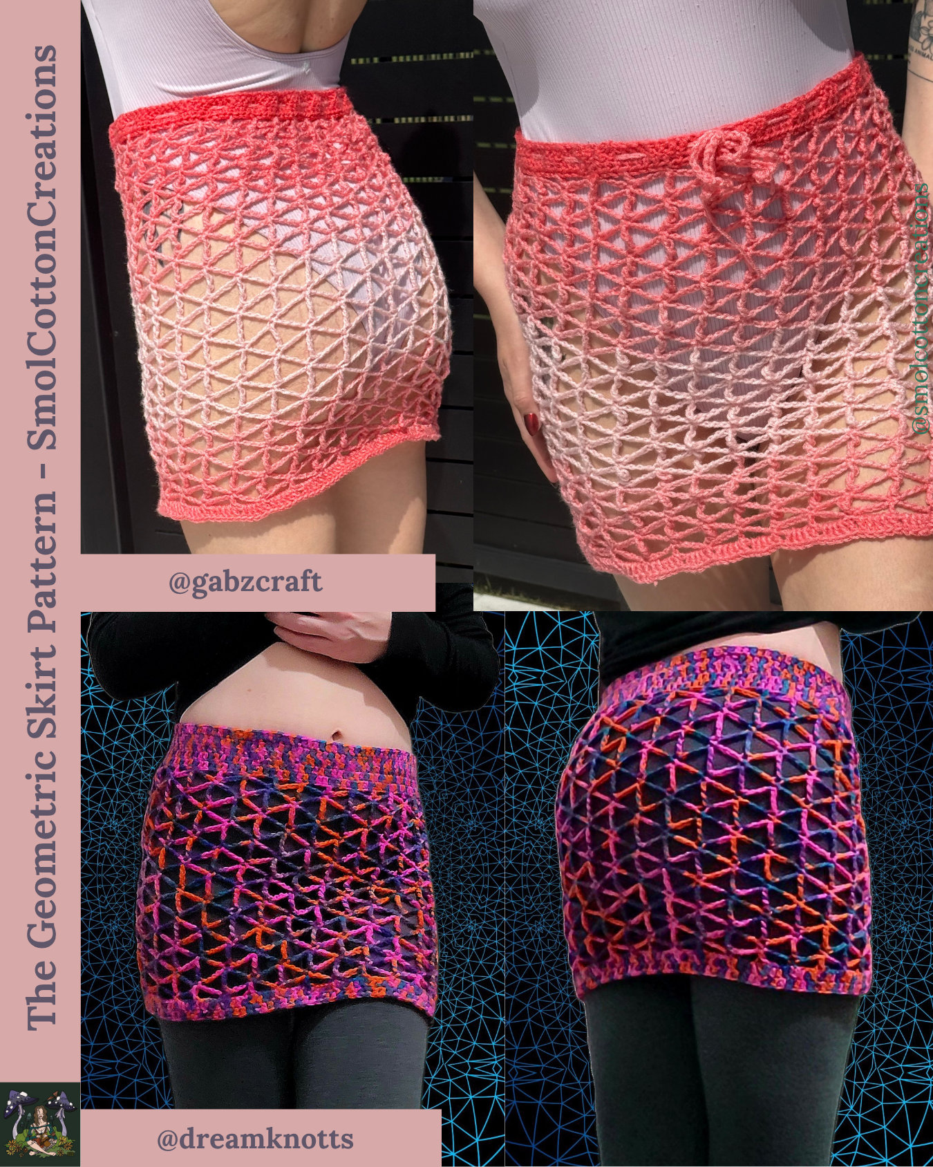 The Geometric Skirt - DIY Crochet Festival Bottoms PDF Pattern