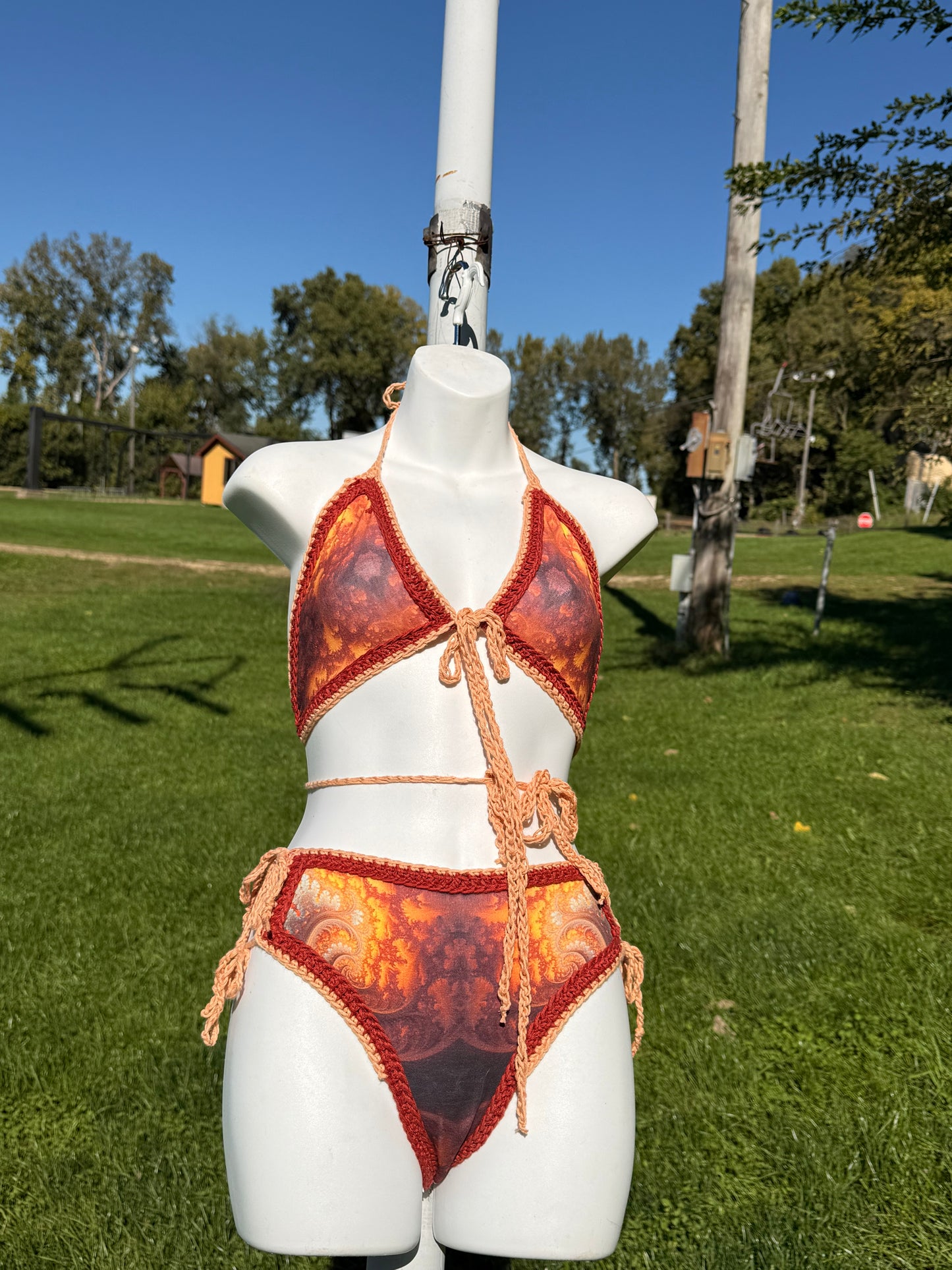 Fire Breather Bikini and Skirt Set (XS-M)