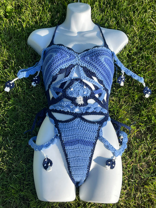 Sarah’s Blue Sparkling Bodysuit