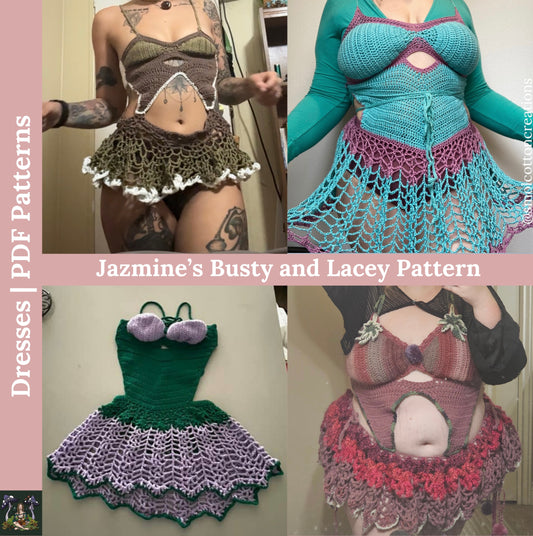 Jazmine’s Busty and Lacey Dress - DIY Festival Dress PDF Crochet Pattern