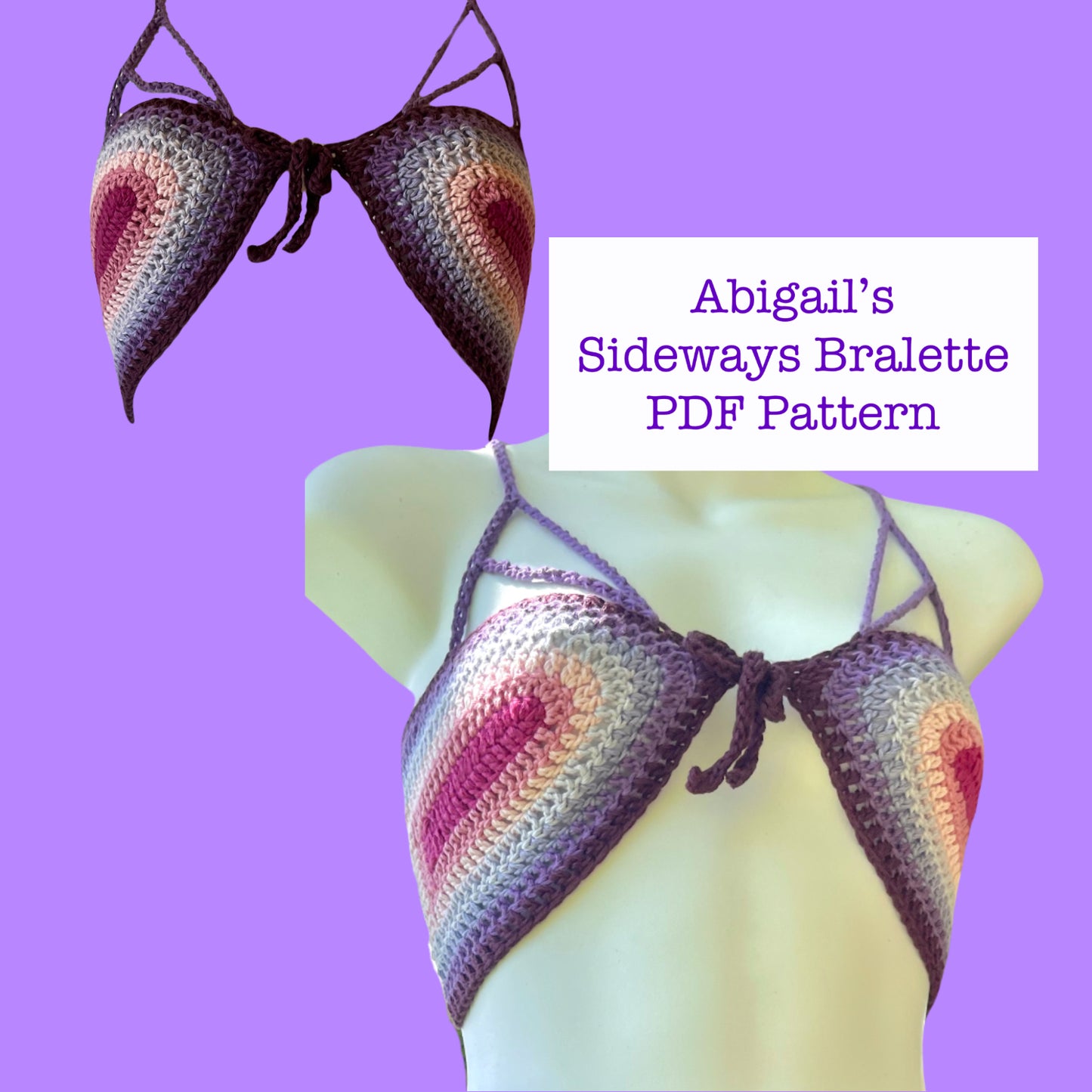 Abigail’s Sideways Bralette - DIY Crochet Festival Top PDF Pattern
