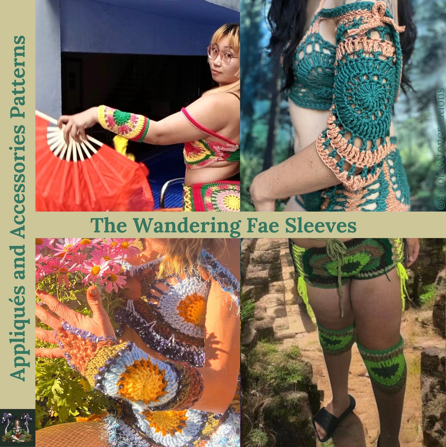 The Wandering Fae Sleeves - DIY Crochet Festival Sleeves PDF Pattern