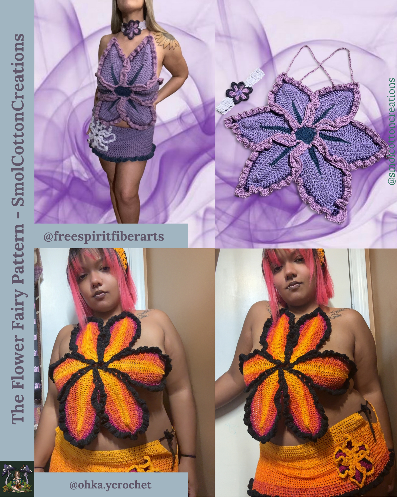 The Flower Fairy Top - DIY Crochet Festival Top PDF Pattern