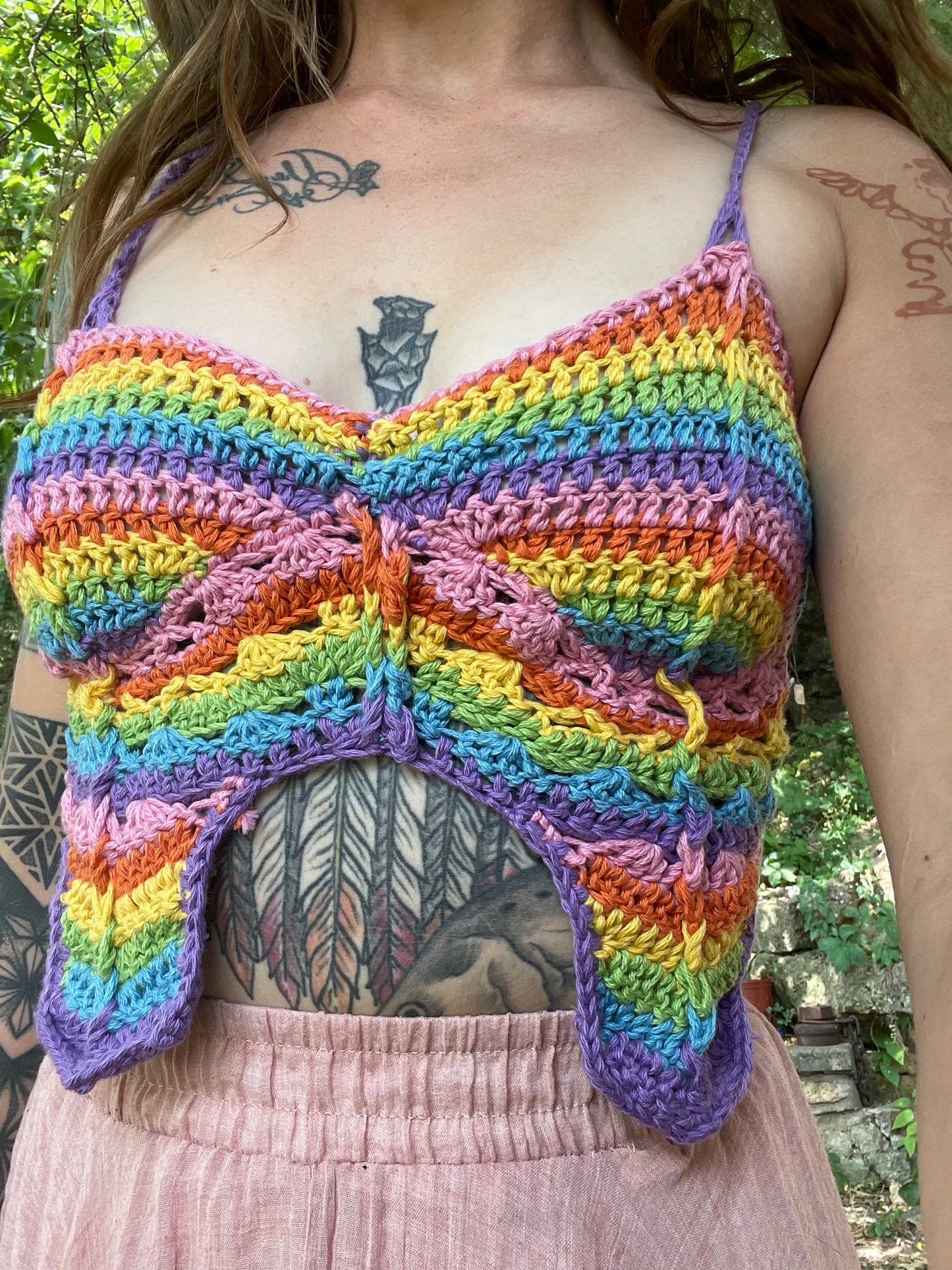 Sm rainbow corset top