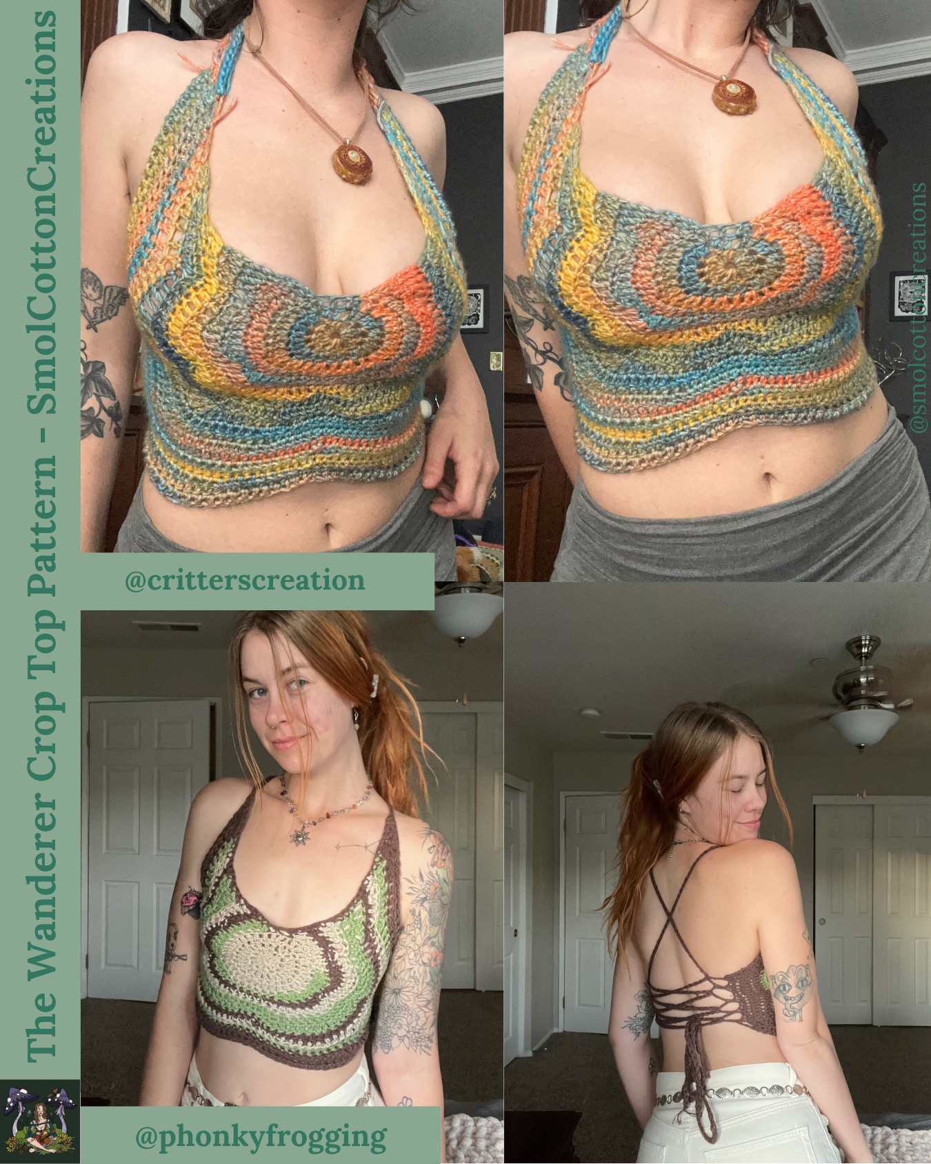 The Wanderer Crop Top - DIY Crochet Festival Top PDF Pattern