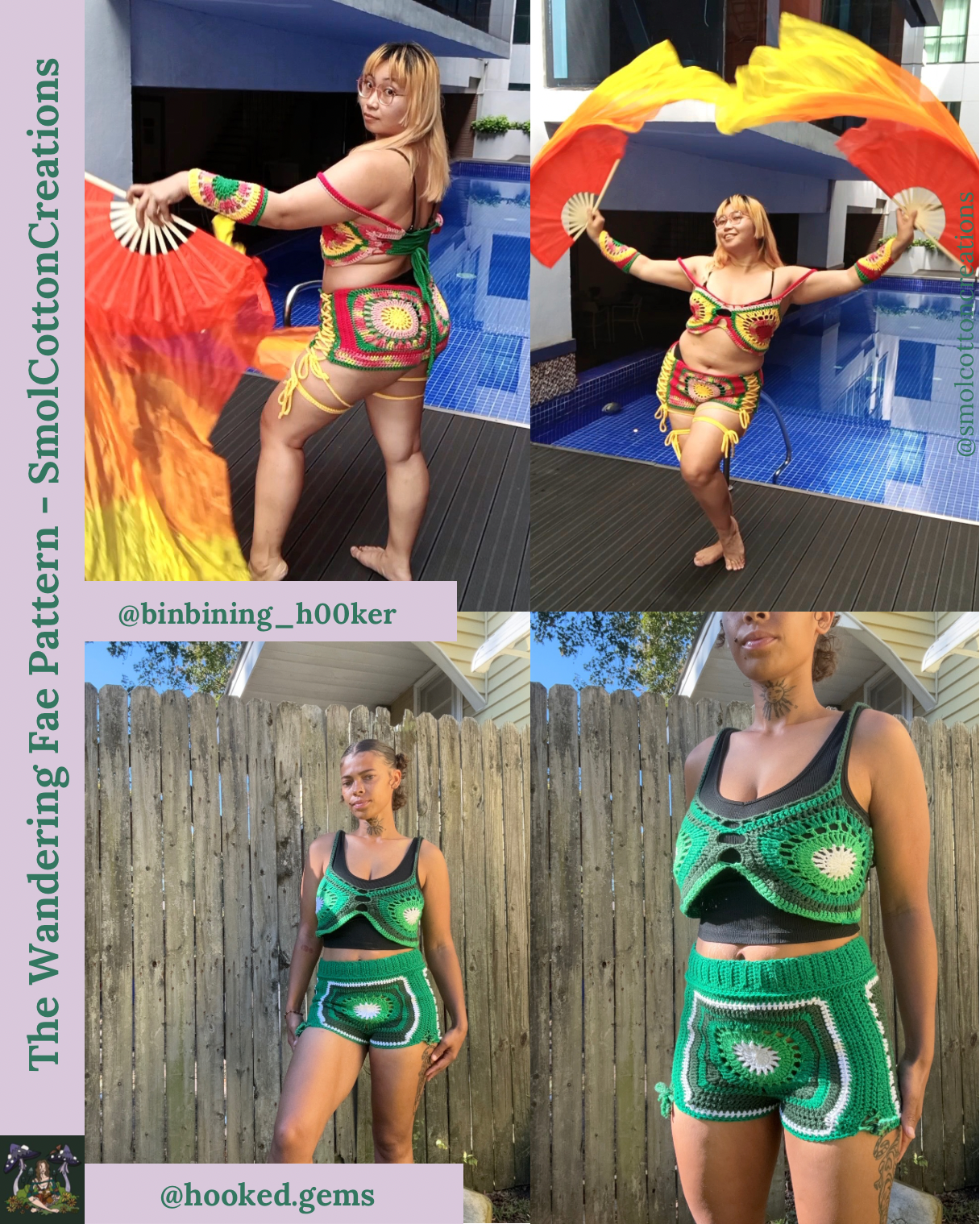 The Wandering Fae Shorts/Skirt - DIY Crochet Festival Bottoms PDF Pattern
