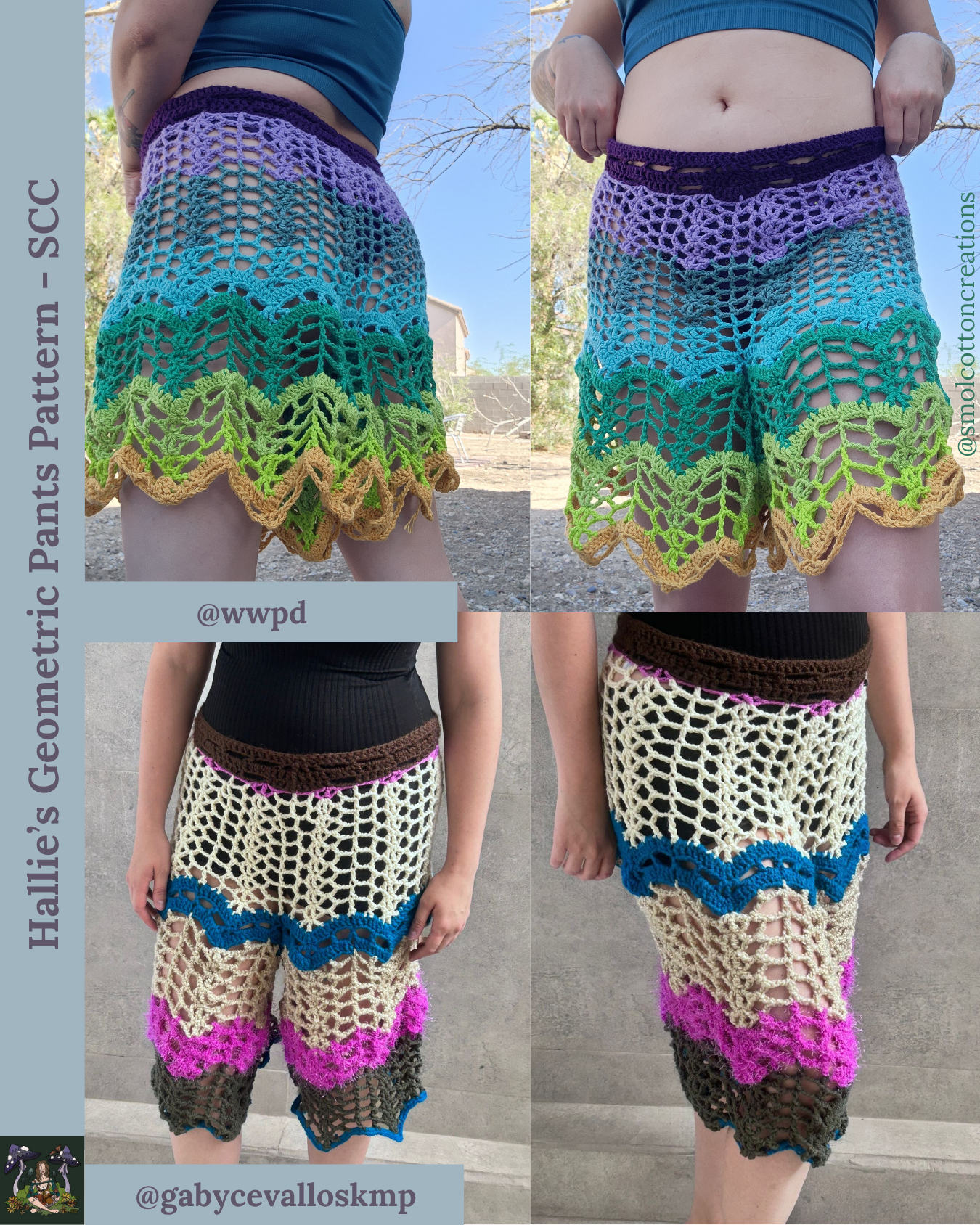 Hallie’s Geometric Pants/Shorts - DIY Crochet Festival Pants PDF Pattern