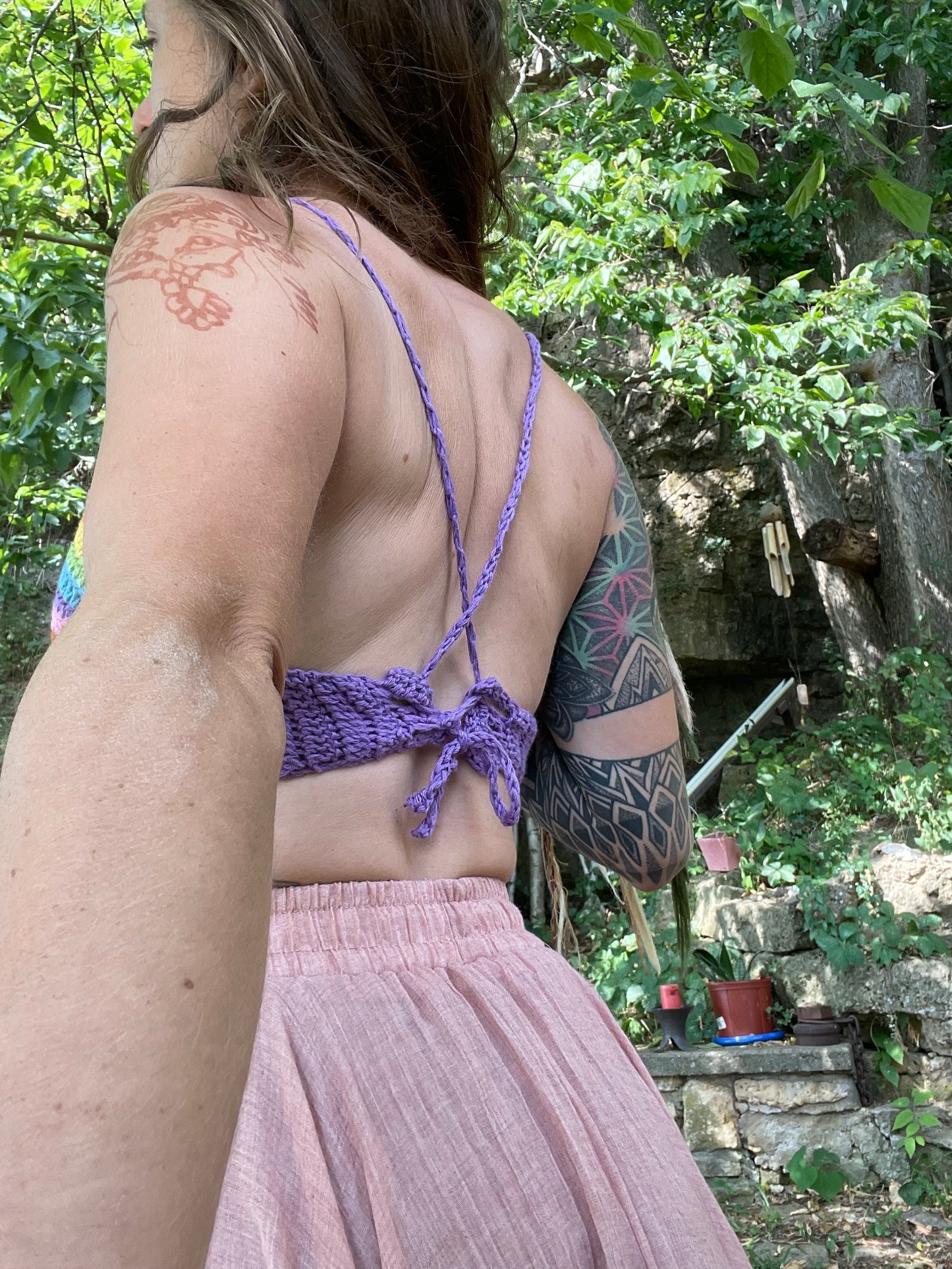 Sm rainbow corset top