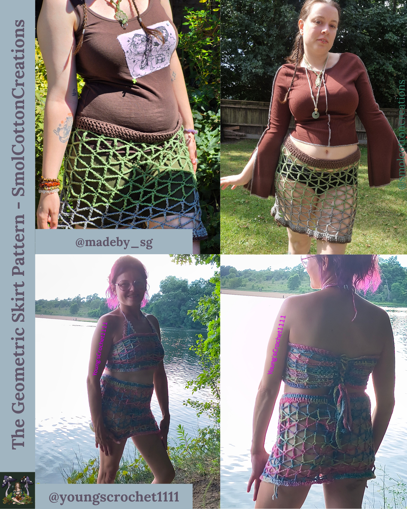 The Geometric Skirt - DIY Crochet Festival Bottoms PDF Pattern