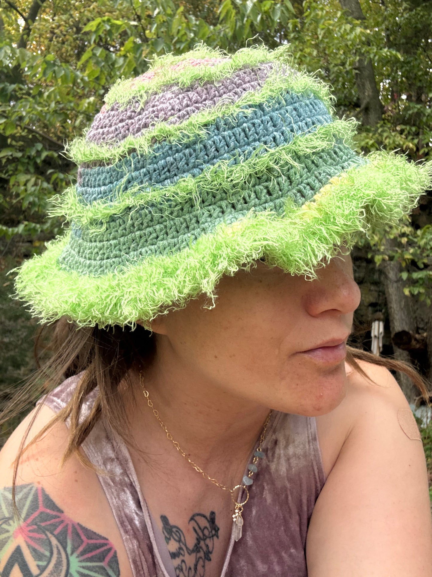 Glowing Spiral Bucket Hat