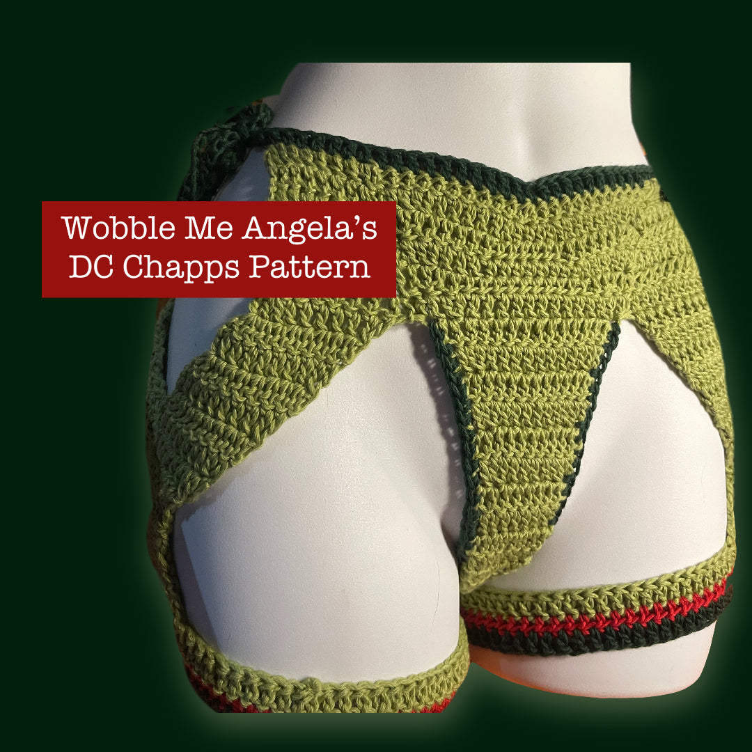 Wobble Me Angela’s DC Chaps and Bikini Bottoms  - DIY Crochet Festival Bikini Botttoms & Chaps/Garter PDF Pattern