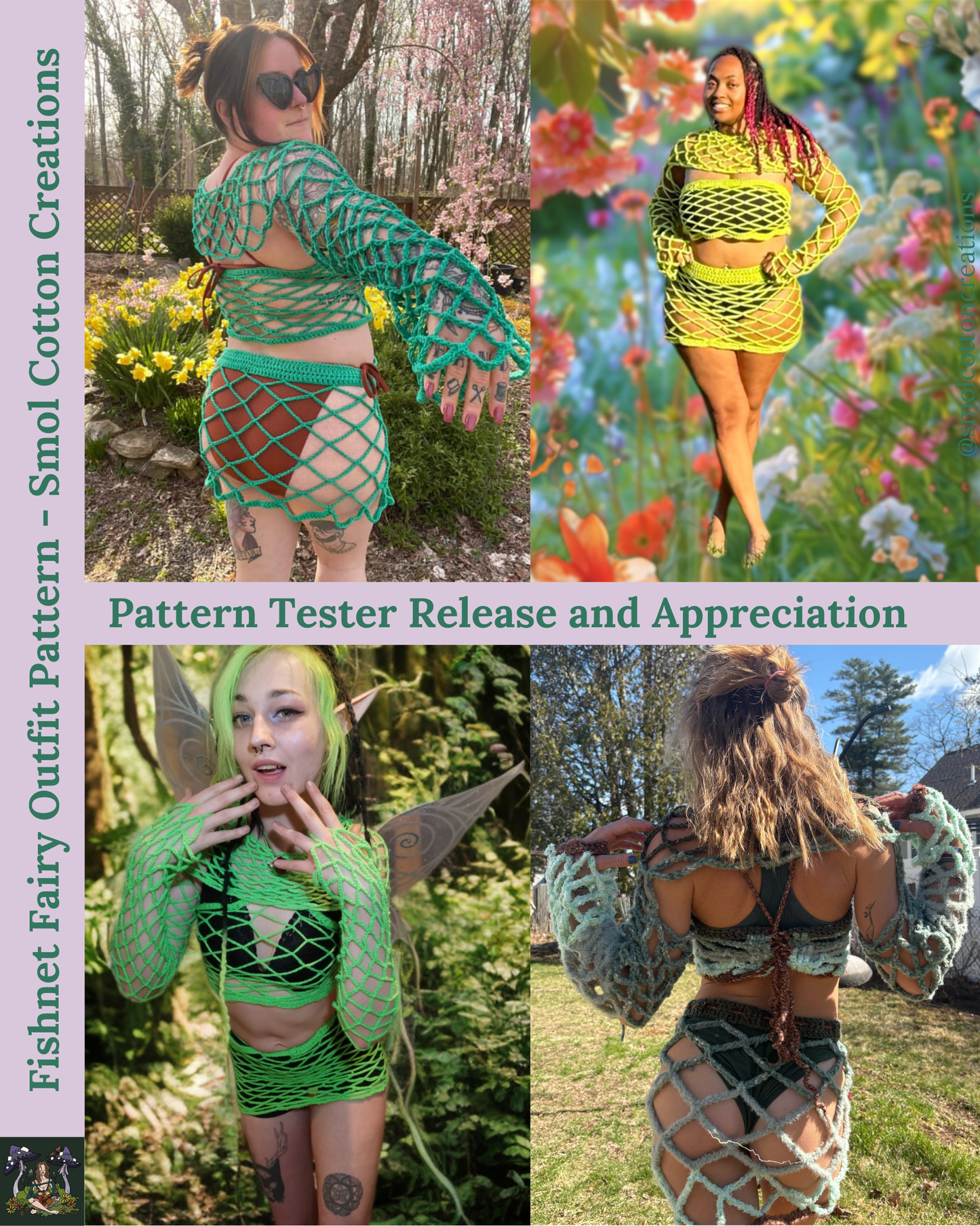 Fishnet Fairy Skirt - DIY Crochet Fishnet Festival Skirt PDF Pattern