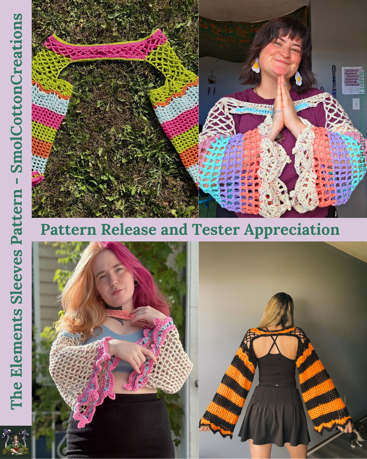 The Elements Sleeves - DIY Crochet Festival Sleeves PDF Pattern