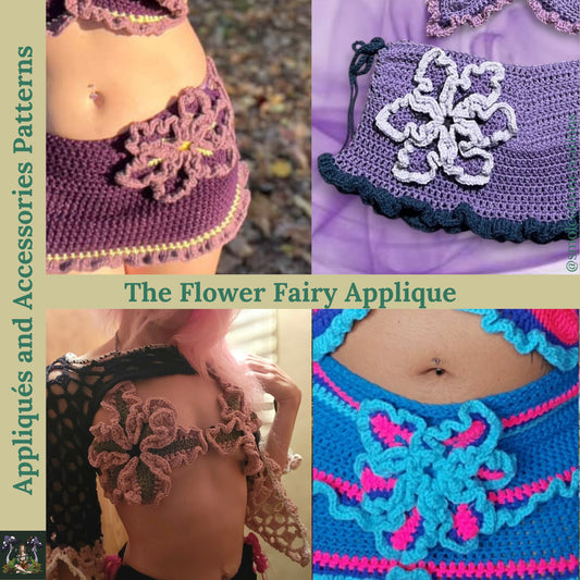The Flower Fairy Applique - DIY Crochet Festival Applique PDF Pattern