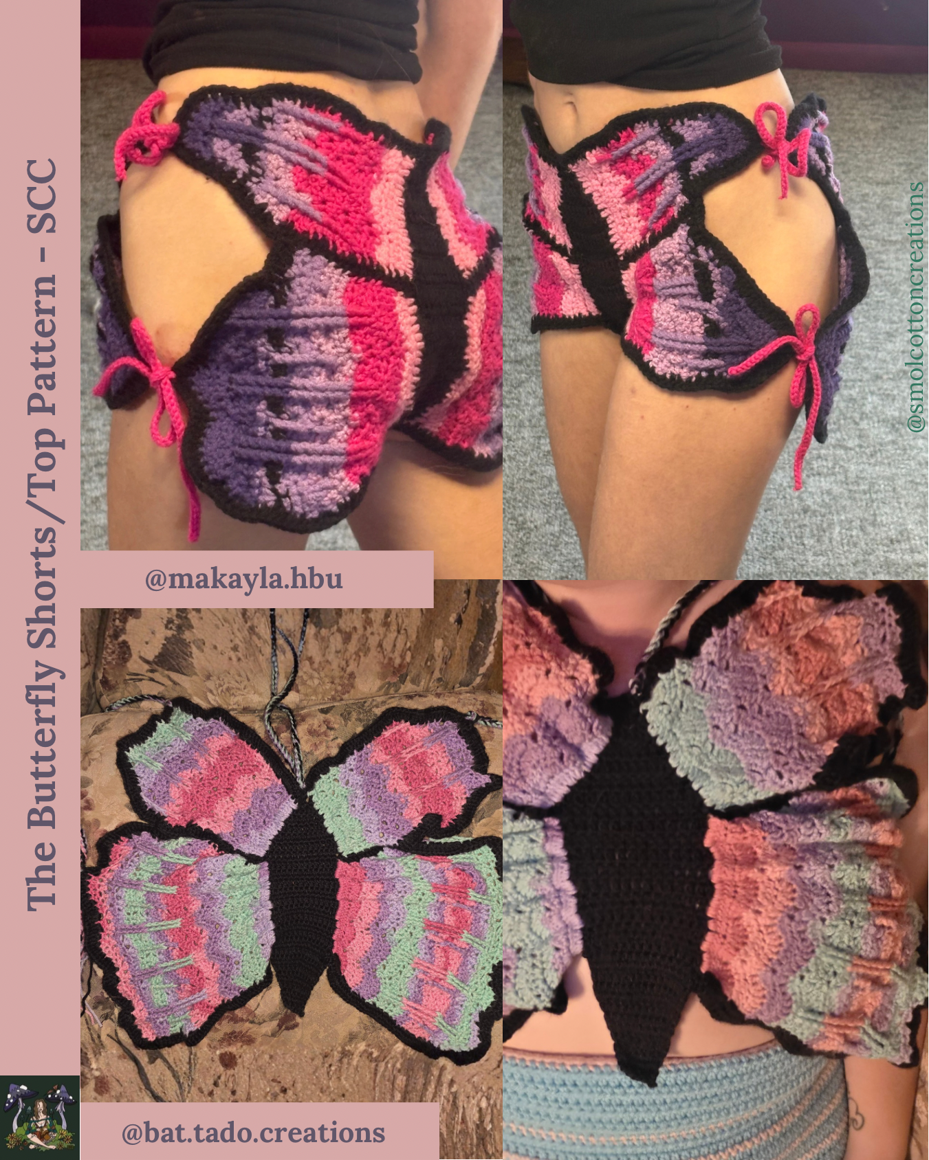 The Butterfly Shorts/Top - DIY Crochet Festival Shorts/Top PDF Pattern