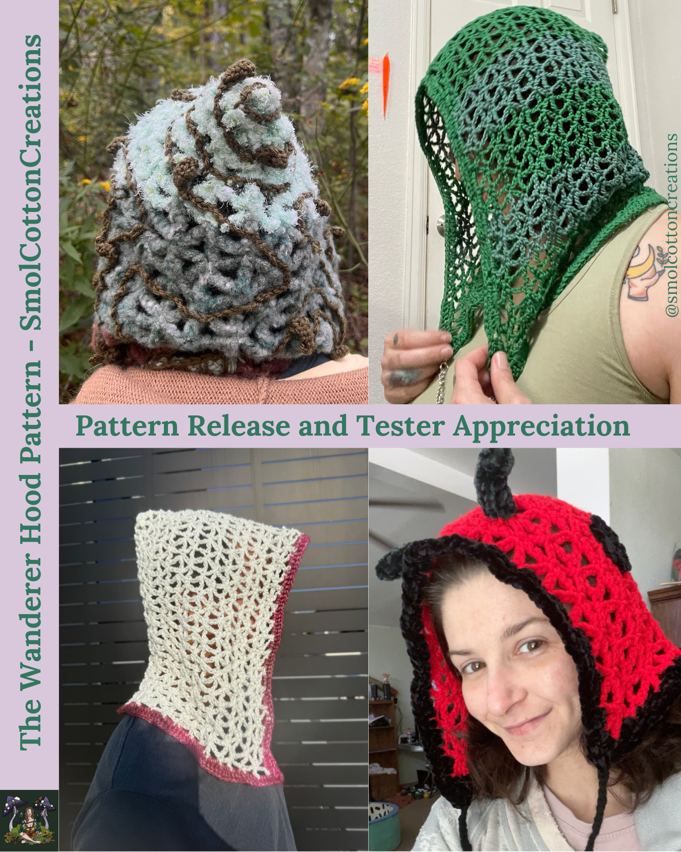 The Wanderer Hood - DIY Crochet Festival Hood PDF Pattern