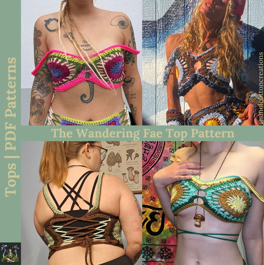 The Wandering Fae Top - DIY Crochet Festival Top PDF Pattern