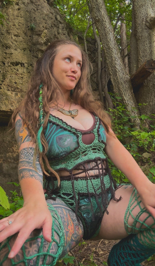Leveling Up Fabric X Crochet Medium Chapp Set