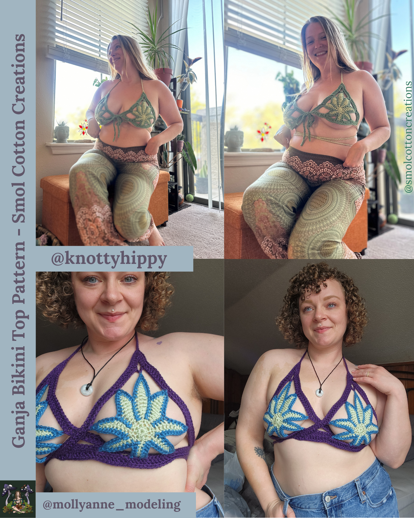 Ganja Bikini - DIY Crochet Festival Top PDF Pattern