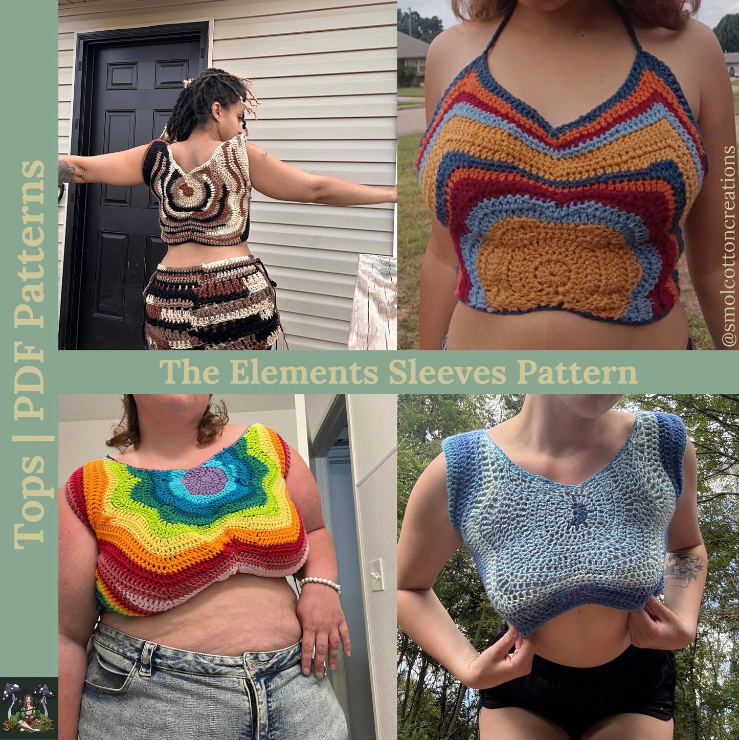 The Wanderer Crop Top - DIY Crochet Festival Top PDF Pattern