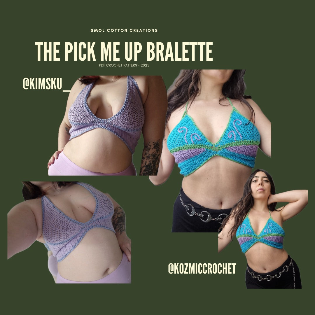 The Pick Me Up Bralette - DIY Crochet Festival Top PDF Pattern