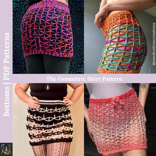 The Geometric Skirt - DIY Crochet Festival Bottoms PDF Pattern