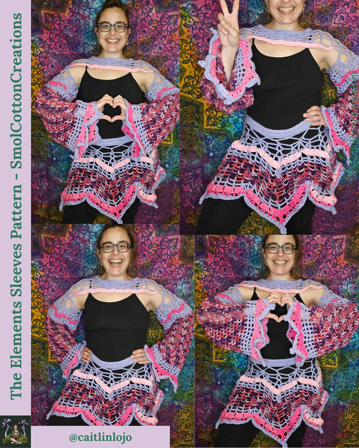 The Elements Sleeves - DIY Crochet Festival Sleeves PDF Pattern
