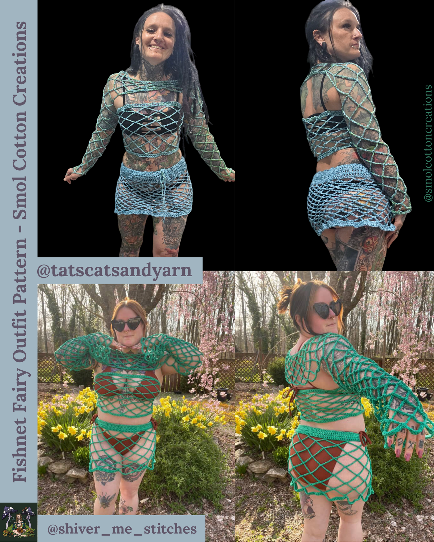 Fishnet Fairy Skirt - DIY Crochet Fishnet Festival Skirt PDF Pattern