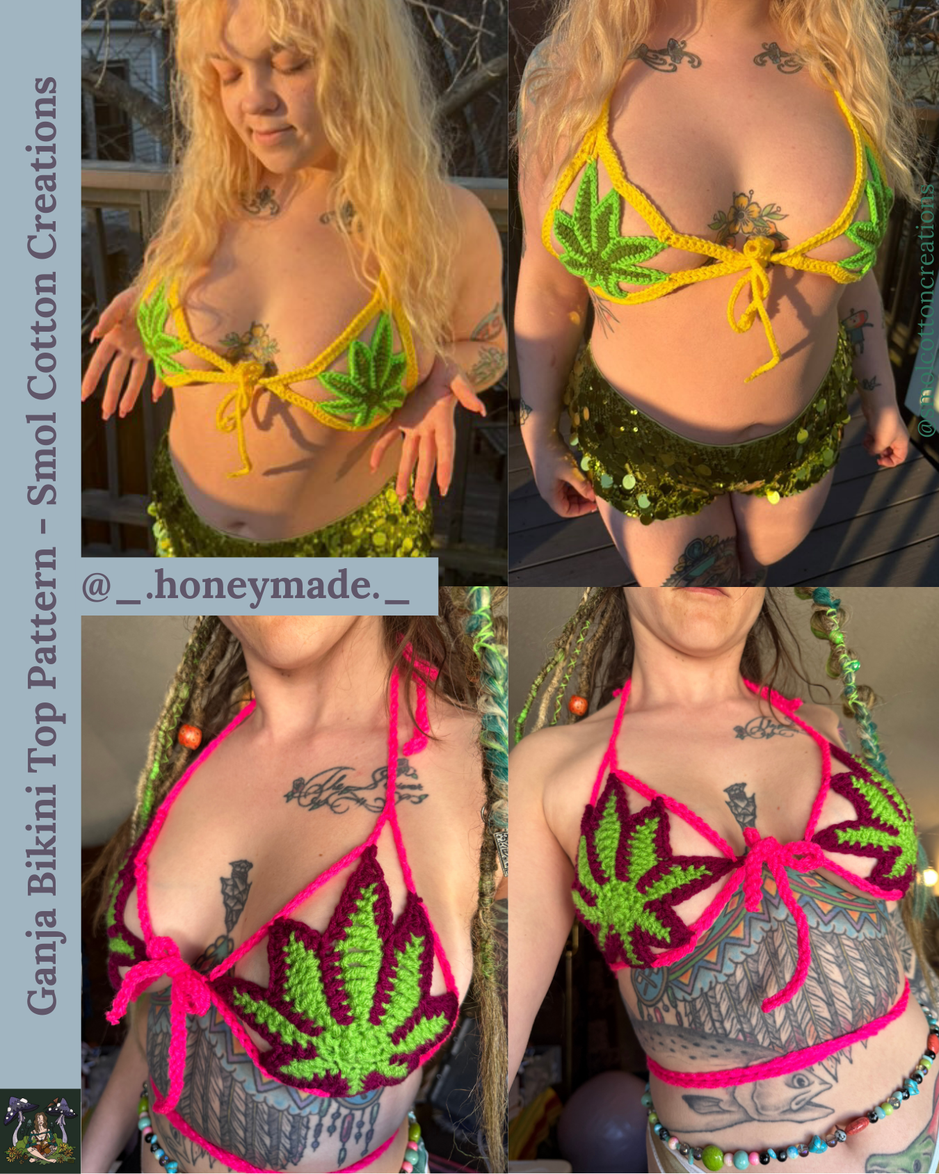 Ganja Bikini - DIY Crochet Festival Top PDF Pattern