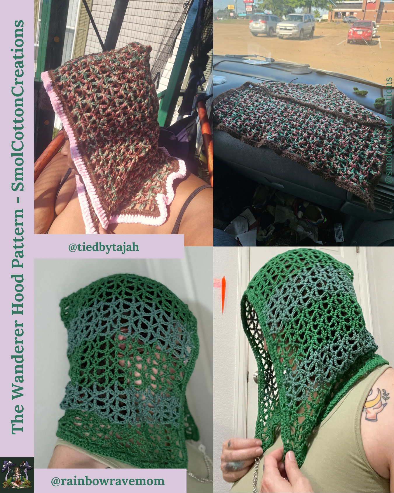 The Wanderer Hood - DIY Crochet Festival Hood PDF Pattern
