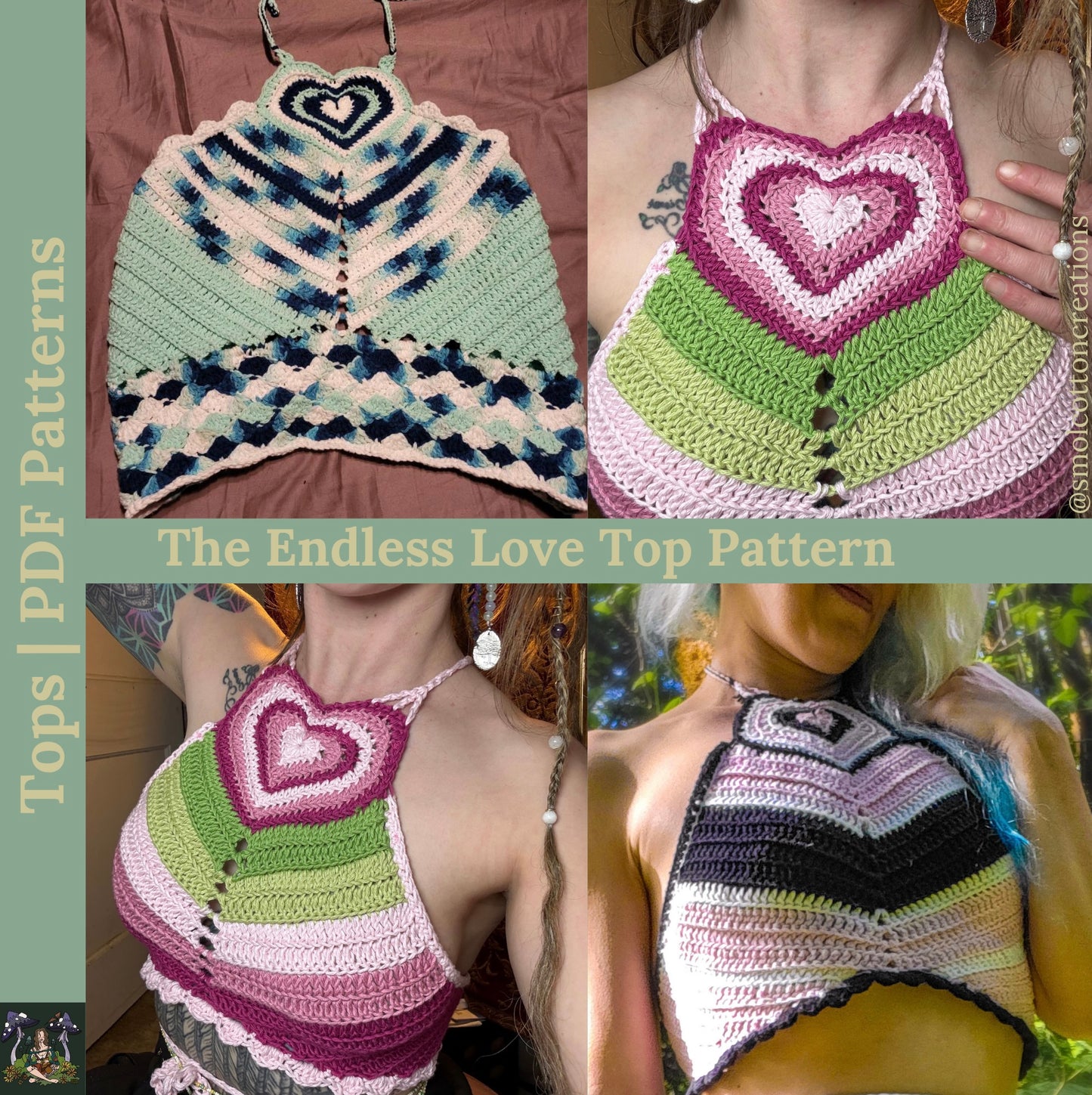 Endless Love Crochet Heart Top - DIY Crochet Festival Top PDF Pattern